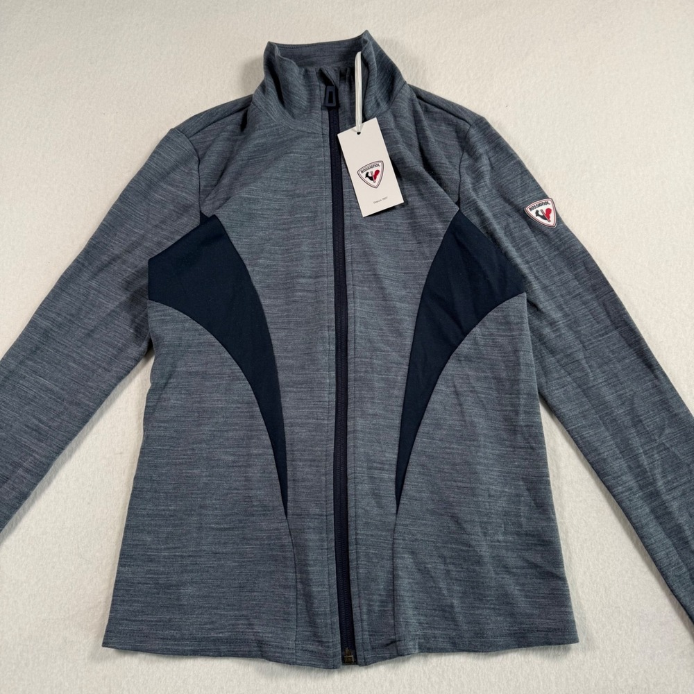 NWT Rossignol W React Merino Full Zip Jacket Dark Navy Blue Small RLLWL02 NEW